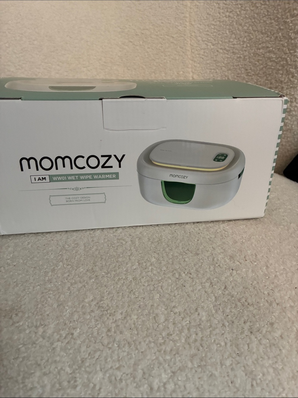 Momcozy White and Green Wet Wipe Warmer - Gentle Wipe Heating for Babies New